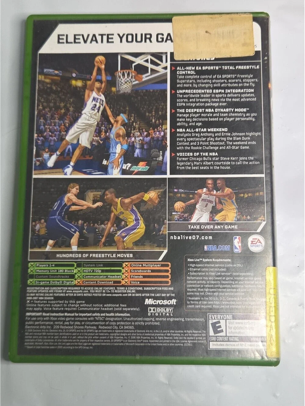 NBA Live 07 (Microsoft Xbox, 2006) No Manual - Tested Working